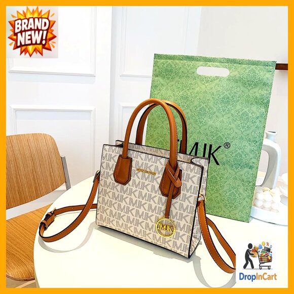 Luxury PU Leather Tote Crossbody Bag Adjustable Strap Zipper Closure Fashionable - Picture 5 of 7